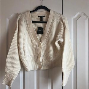 Off-white Forever 21 cropped sweater/cardigan